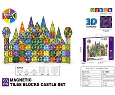 3D magnetinių blokelių rinkinys 93 vnt