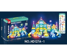 Magnetinių blokelių rinkinys 3D ZOO, 64 vnt