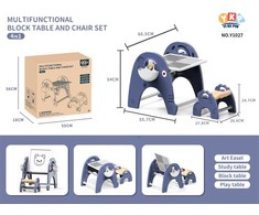 Mokomasis stalas ir kėdė 4in1
