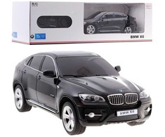 BMW X6 juoda RASTAR modelis 1:24 Zdalnie sterowane Auto SUV + pilot