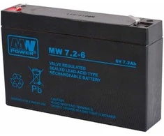 Mw Power MWPower MW 6V 7.2Ah F1(187) AGM akumuliatorius, 6-9 metai