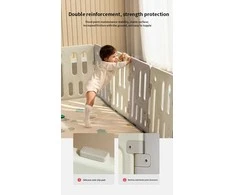 King Kids Modulinis sulankstomas vaikų žaidimų aptvaras su manipuliaciniais elementais, nuo 6 mėn., mėlynas
