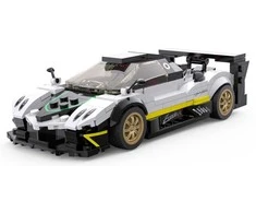 Ramiz Konstruktorius Pagani Zonda R Pads Baltas automobilis 1:28 RASTAR