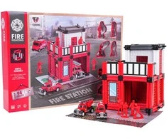 Ecotoys Fire Department Garage Set + Accessories and Figures