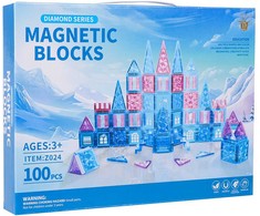 Magnetinių blokelių rinkinys ICE SNOW 100 vnt
