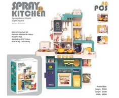 Ramiz Kitchen Kitchenette with Light, Sound and Vanduo Function 80 pieces. žalias