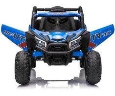 Vaikiškas elektrinis UTV-MX keturratis su 3 greičiais ir saugos mygtuku, nuo 3 metų