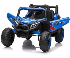 Vaikiškas elektrinis UTV-MX keturratis su 3 greičiais ir saugos mygtuku, nuo 3 metų