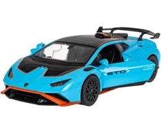 Rastar Lamborghini Huracan STO RASTAR modeliai 1:32 Metalinis korpusas + rankiniu būdu atidaromos durys