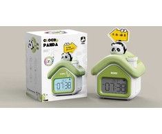 Ramiz Vaikiškas Panda žadintuvas su naktine lempa