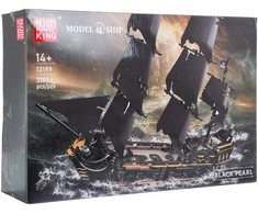 Roger Konstruktorius Piratų laivas Juodas 3180 el.