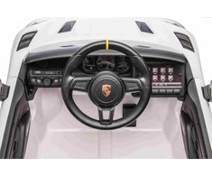 Roger Elektromobilis Porsche Spyder RS 718, Baltas