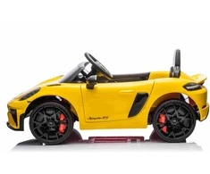 Roger Elektromobilis Porsche Spyder RS 718 geltonas