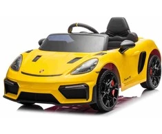Elektromobilis Porsche Spyder RS 718 geltonas MP4 versija
