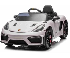 Elektromobilis Porsche 718, lakuotas baltas