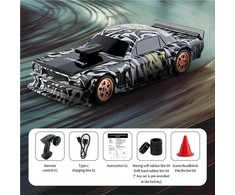 Nuotoliniu būdu valdomas driftinis automobilis 1:43 žalias su priedais