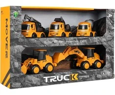 Anek Statybinių Mašinėlių Rinkinys 5 transporto priemonės vaikams