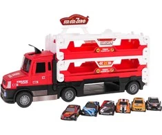 Ramiz Truck with Launcher 2in1 + Accessories Raudona