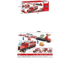 Ramiz Truck with Launcher 2in1 + Accessories Raudona