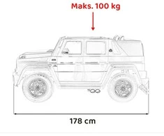 Costway Elektromobilis Mercedes Benz MAYBACH G650 STRONG MP4, Baltas
