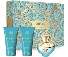 Kvepalų rinkinys moterims Versace Dylan Torquoise (EDT, 50 ml + kūno losjonas, 50 ml + dušo želė, 50 ml)