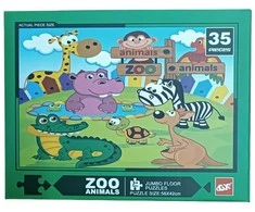 Dėlionė Jumbo Floor Puzzle Zoo Animals, 35 det