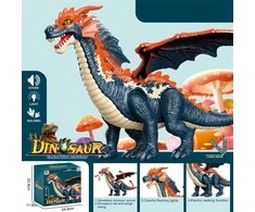 Drakonas su šviesos ir garso efektais Ao Xie Toys, mėlynas
