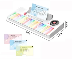 Guangdong Xiadbeishi Šviečiantis elektroninis pianinas vaikams Rainbow Piano, 6 režimai, 40 dainų