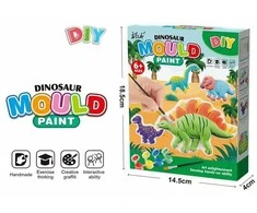 Keramikinis rinkinys su dažais piešimui - dinozaurai