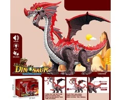 Kiaušinius dedantis Drakonas su šviesos ir garso efektais Ao Xie Toys, rudas
