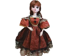 Lėlė 54 cm, Spalva: Bordo