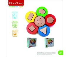 Medinė edukacinė dėlionė Gėlytė Block Hero