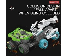 RC didelių ratų visureigis konstruojamas automobilis