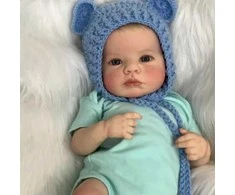 Realistiškos išvaizdos lėlė kūdikis Hoomai Doll, mėlynas