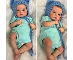 Realistiškos išvaizdos lėlė kūdikis Hoomai Doll, mėlynas