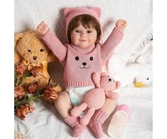 Realistiškos išvaizdos lėlė kūdikis Hoomai Doll, rožinis