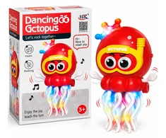 Shantou Hengkai Toy Industry CO.,LTD Šokantis aštuonkojis su šviesa ir muzika, Spalva: Raudona