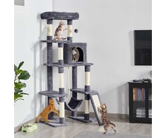 Yaheetech Draskyklė katėms su nameliu 159cm