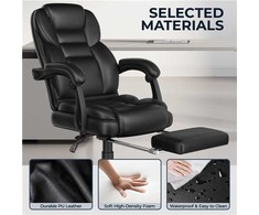 Ergonomiška aukšta biuro kėdė su ištraukiama pakoja (Nemokamas pristatymas)