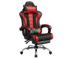 Yaheetech Ergonomiška žaidimų kėdė su masažo funkcija (Nemokamas pristatymas)