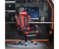 Yaheetech Ergonomiška žaidimų kėdė su masažo funkcija (Nemokamas pristatymas)