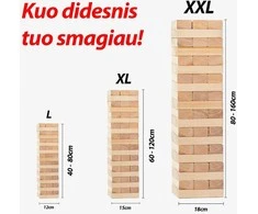 Large Jenga bokšto kaladėlių žaidimas