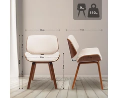 2 vnt. „Beverley“ audinio lankytojų kėdžių rinkinys