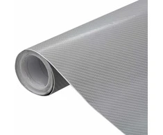 4D Automobilio plėvelės, 2vnt., sidabrinės, 100x150cm+50x150cm