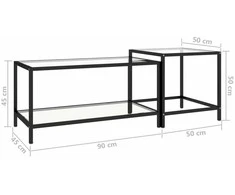 Arbatos staliukai, 2vnt., skaidrūs, grūdintas stiklas