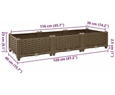 Aukštas lovelis, 120x40x23cm, polipropilenas
