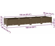 Aukštas lovelis, 160x40x23cm, polipropilenas