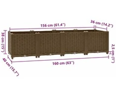 Aukštas lovelis, 160x40x38cm, polipropilenas