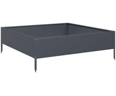 Aukštas sodo lovelis, antracito, 100x100x33,5cm, plienas