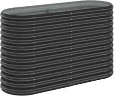 Aukštas sodo lovelis, antracito, 114x40x68cm, plienas